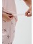 Fiyonk Desenli Düğmeli Kısa Kollu Esnek Viskoz Hamile Pijama Takım 17207 4