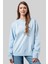 Kadın Marka Logolu Sweatshirt Mor 1