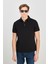 %100 Pamuk Regular Fit Normal Kesim Siyah Polo Yaka Tişört 1