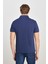 %100 Pamuk Regular Fit Normal Kesim Lacivert Polo Yaka Tişört 5