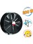 Havalandırma Aspiratörü Fanı 200 W Monofaze Kirli Hava Kötü Koku Tahliye Metal Fan Vantilatör 450 mm 1