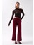 Anvelop Detay Asimetrik Bordo Pantolon 1