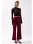 Anvelop Detay Asimetrik Bordo Pantolon 3