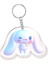 Sanrio Anahtarlık Hello Kitty Cinnamoroll Kuromi My Melodi 4 Adet, Kırılmaz Flex Çanta Süsü 4