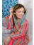 %100 Pamuk Gökkuşağı Kimono Yaka Kapşonlu Kadın Bornoz 5