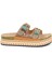 25Y103 Kadın Mantar Platform Taban Taşlı Çift Toklaı Comfort Terlik Camel 1