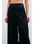 Bol Paça Desenli Pantolon - Siyah 3