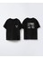 Futbolcu Lionel Messi 10 Baskılı Bisiklet Yaka Çocuk Siyah Tişört T-Shirt 1