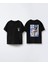 Futbolcu Karim Benzema Baskılı Bisiklet Yaka Çocuk Siyah Tişört T-Shirt 1