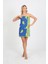 100% Pamuk Cosmic Sands Lacivert Plaj Havlusu - Havuz Havlusu - Beach Towel - 70X140CM 3