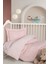 Bebek Müslin %100 Pamuk Jakarlı Nevresim Takımı - Bear Pembe 1