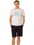 6074 Erkek Kısa Kollu Şortlu Pijama Takım 1