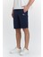 Erkek Polycotton Baskılı Şort Lacivert 6047-L 1