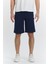 Erkek Polycotton Baskılı Şort Lacivert 6047-L 2