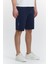Erkek Polycotton Baskılı Şort Lacivert 6047-L 3
