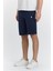 Erkek Polycotton Baskılı Şort Lacivert 6047-L 4