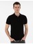 Erkek Siyah Slim Fit Düğmeli Polo Yaka Triko Tişört 50307320-VR046 1