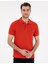 Erkek Kırmızı Slim Fit %100 Pamuk Polo Yaka Basic Tişört 50306448-VR030 1
