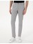 Erkek Gri Slim Fit Beli Lastikli Çizgili Kanvas Pantolon 50308098-VR024 2