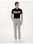 Erkek Gri Slim Fit Beli Lastikli Çizgili Kanvas Pantolon 50308098-VR024 3