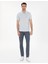 Erkek Açık Mavi Slim Fit %100 Pamuk Polo Yaka Basic Tişört 50306448-VR095 4