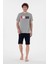 Erkek Gri Melanj Pijama Takım 50309821-VR086 1
