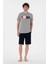 Erkek Gri Melanj Pijama Takım 50309821-VR086 4