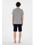 Erkek Gri Melanj Pijama Takım 50309821-VR086 5