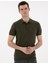 Erkek Haki Slim Fit Düğmeli Polo Yaka Triko Tişört 50307320-VR027 3