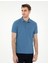 Erkek Koyu Mavi Slim Fit %100 Pamuk Polo Yaka Basic Tişört 50306448-VR032 3