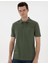 Erkek Haki Regular Fit Kıvrılmaz Polo Yaka Basic Tişört 50302538-VR027 3