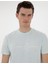 Erkek Su Yeşili Slim Fit Tişört 50302567-VR048 2