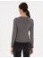 Kadın Gri Melanj Slim Fit Kazak 50290555-VR086 5