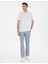Erkek Beyaz Slim Fit Kıvrılmaz Polo Yaka Basic Tişört 50302561-VR013 4