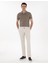 Erkek Koyu Vizon Slim Fit %100 Pamuk Polo Yaka Basic Tişört 50306448-VR241 4