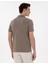 Erkek Koyu Vizon Slim Fit %100 Pamuk Polo Yaka Basic Tişört 50306448-VR241 5