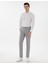 Erkek Gri Slim Fit Beli Lastikli Kanvas Pantolon 50301791-VR024 1