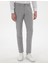 Erkek Gri Slim Fit Beli Lastikli Kanvas Pantolon 50301791-VR024 2