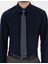 Erkek Lacivert Slim Fit Uzun Kollu Basic Gömlek 50307297-VR033 5