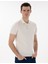 Erkek Ekru Slim Fit Düğmeli Polo Yaka Triko Tişört 50307320-VR019 1