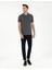 Erkek Antrasit Slim Fit %100 Pamuk Polo Yaka Basic Tişört 50306448-VR006 4