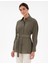 Kadın Haki Oversize Uzun Kollu Gömlek 50306501-VR027 1