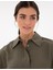 Kadın Haki Oversize Uzun Kollu Gömlek 50306501-VR027 2
