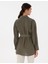 Kadın Haki Oversize Uzun Kollu Gömlek 50306501-VR027 5