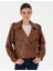 Kadın Kahverengi Crop Top Mont 50306882-VR029 1