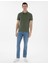 Erkek Haki Slim Fit Kıvrılmaz Polo Yaka Basic Tişört 50302561-VR027 4