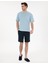 Erkek Açık Mavi Comfort Fit Basic Tişört 50306991-VR003 4