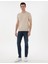 Erkek Bej Keten Karışımlı Regular Fit Bisiklet Yaka Triko Tişört 50305992-VR011 4