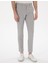 Erkek Gri Slim Fit Keten Karışımlı Çizgili Kanvas Pantolon 50301778-VR024 2