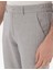Erkek Gri Slim Fit Keten Karışımlı Çizgili Kanvas Pantolon 50301778-VR024 5